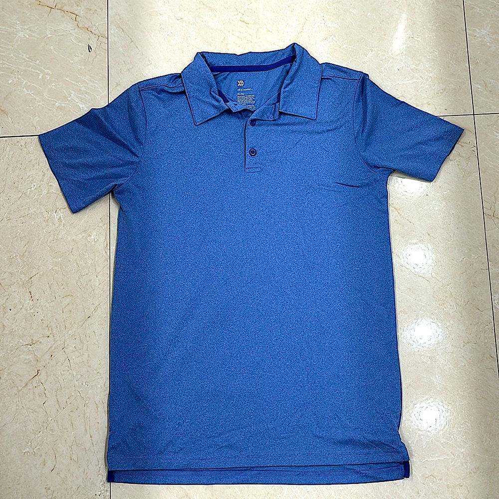 XL (16) light blue polo stretchy material